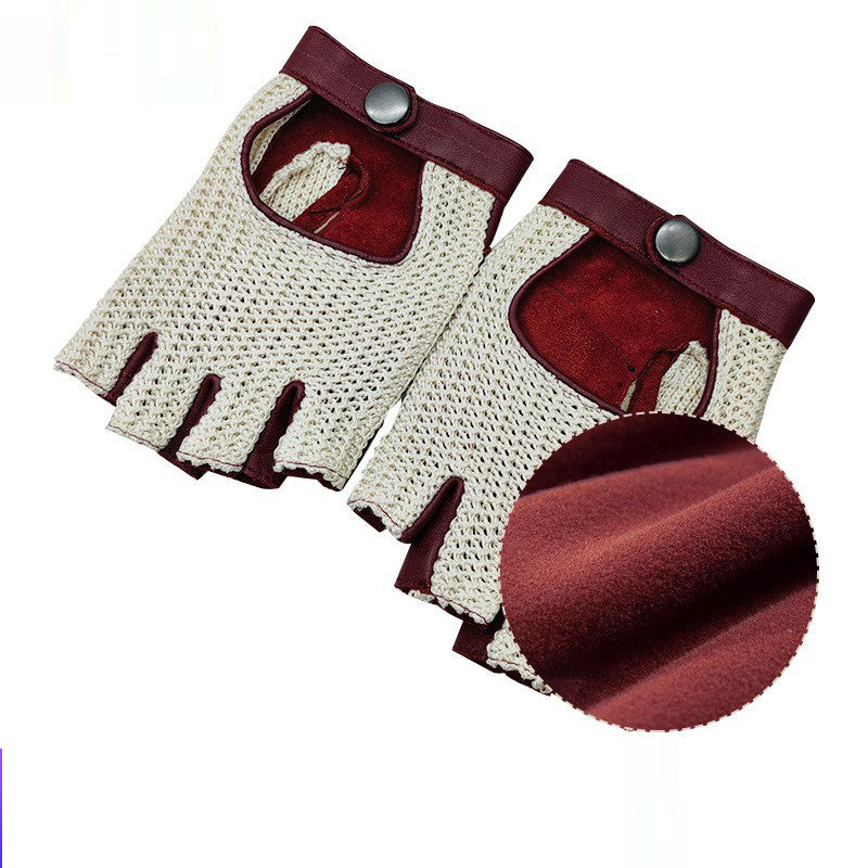 Outdoor Half Finger Fitness Gloves Men's and Women's Breathable Thin Cycling Gloves