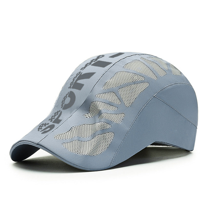 Summer Letter Forward Cap Men's Breathable Mesh Sunshade Quick-Dry Hat Outdoor Sun Protection Baseball Cap