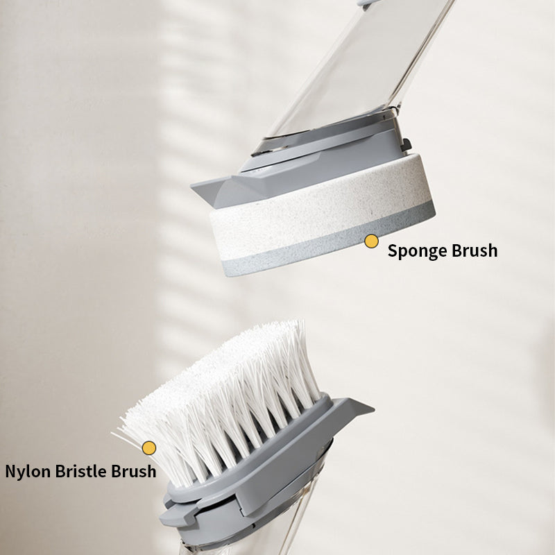 QIAWI™ Soap Dispensing Dish Brush, Kitchen Cleaning Brush for Non-Stick Pans, Pots, Stovetops & Sinks