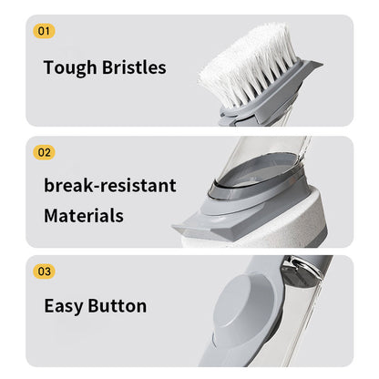 QIAWI™ Soap Dispensing Dish Brush, Kitchen Cleaning Brush for Non-Stick Pans, Pots, Stovetops & Sinks