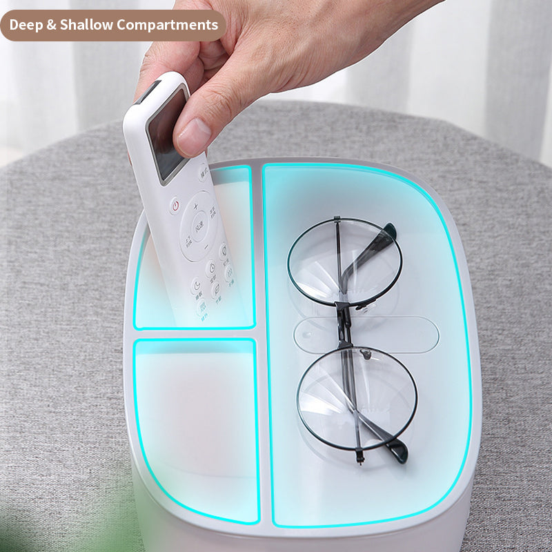 QIAWI™ Multifunctional Tissue Box, Double Layer Tissue Organizer with Storage