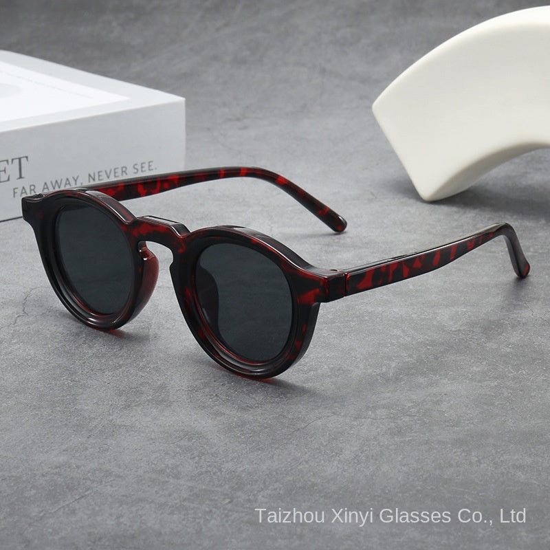 Red Tortoiseshell Frame with Black and Gray Lenses