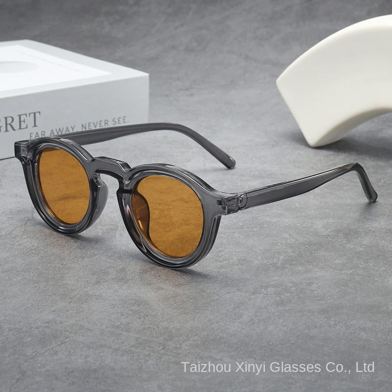 Transparent Gray Frame Orange Lens