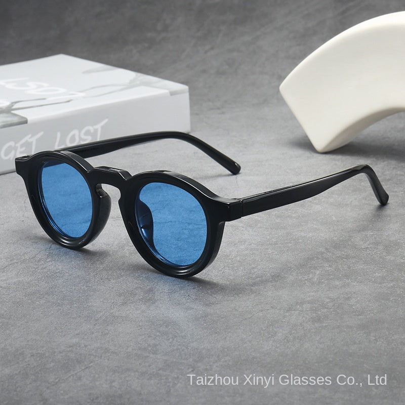 Black Frame Blue Lens