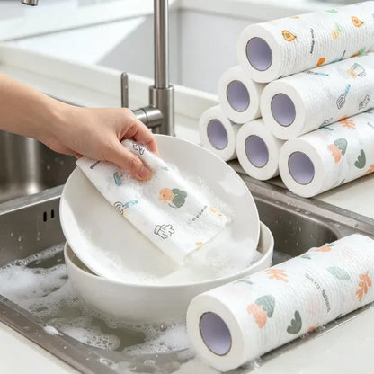 ⏰Last Day 49% Off - 50Pcs Per Roll Reusable Cleaning Lazy Rags
