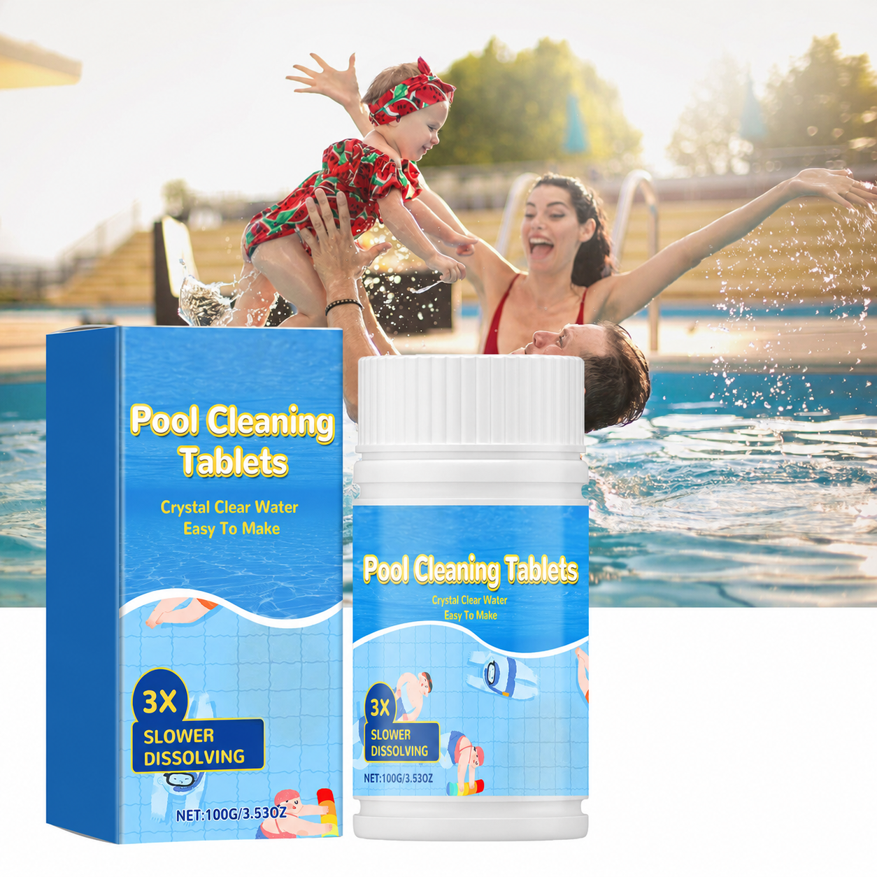 The Next-Gen Pool Purifier is here ✨ 2X Stronger Algae Control. Gentle & Safe for Kids! 👨‍👩‍👧‍👦