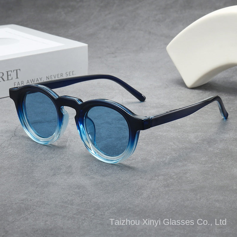Progressive Blue Frame Blue Lens