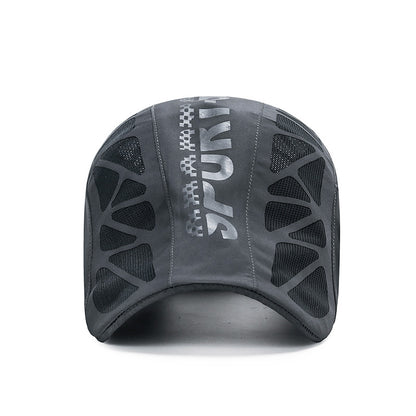 Summer Letter Forward Cap Men's Breathable Mesh Sunshade Quick-Dry Hat Outdoor Sun Protection Baseball Cap