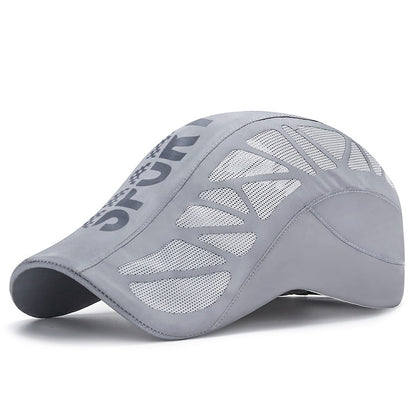 Summer Letter Forward Cap Men's Breathable Mesh Sunshade Quick-Dry Hat Outdoor Sun Protection Baseball Cap