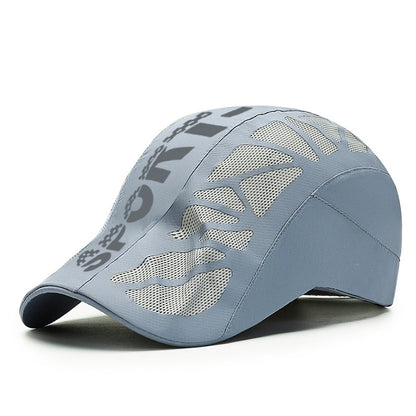 Summer Letter Forward Cap Men's Breathable Mesh Sunshade Quick-Dry Hat Outdoor Sun Protection Baseball Cap