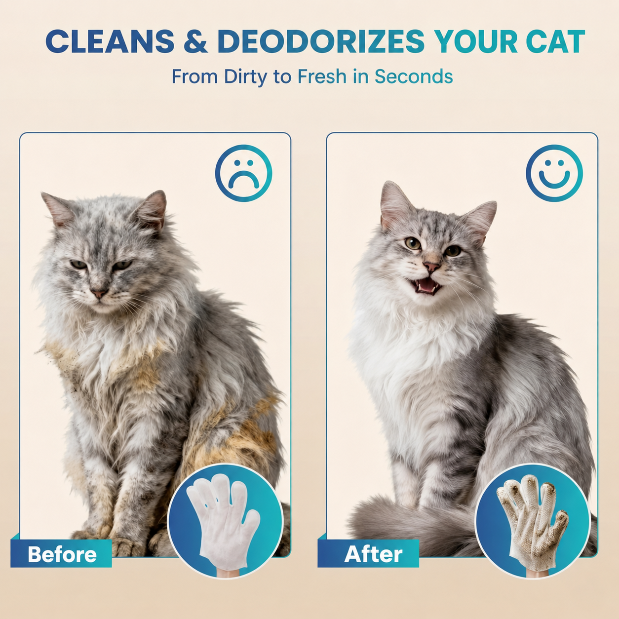 Pawzioo® Guanti Detergenti Senza Risciacquo per Cani e Gatti
